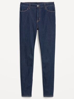 Old Navy Women's Curvy Skinny Jeans in Dark Blue, 4P